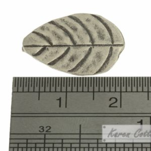 Alternative view of Karen Hill Tribe Silver Forest Leaf Bead : B12-003
