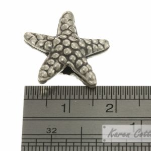 Alternative view of Karen Hill Tribe Silver Starfish Bead ( both side ) : B22-102