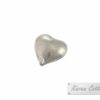 Karen Hill Tribe Silver Plain Heart Bead : B31-001