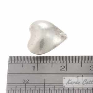 Alternative view of Karen Hill Tribe Silver Plain Heart Bead : B31-002