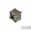 Karen Hill Tribe Silver Bullet Printed Square Bead : B32-005