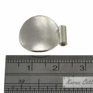 Alternative view of Karen Hill Tribe Silver Flat Plain Round Disk Bead : B32-202