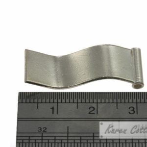 Alternative view of Karen Hill Tribe Silver Plain Rectangle Flag Bead : B32-206