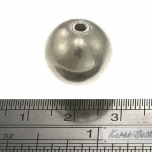 Alternative view of Karen Hill Tribe Silver Plain Silver Ball Bead : B33-008