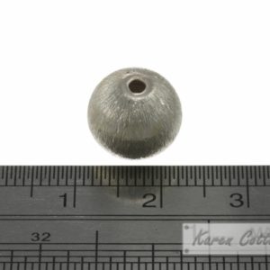 Alternative view of Karen Hill Tribe Silver Brushed Ball Bead : B33-013