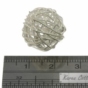 Alternative view of Karen Hill Tribe Silver Nesting Wire Ball Bead : B33-026