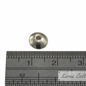 Alternative view of Karen Hill Tribe Silver Plain Disk Bead : B34-101