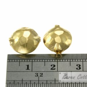 Alternative view of Karen Hill Tribe Silver Hammered Disk Bead : B34-111G