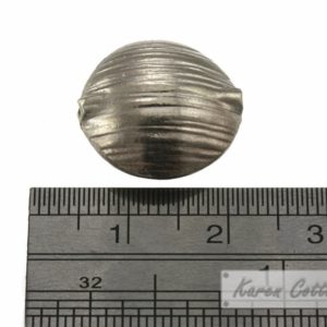 Alternative view of Karen Hill Tribe Silver Line Engraved Disk Bead : B34-115
