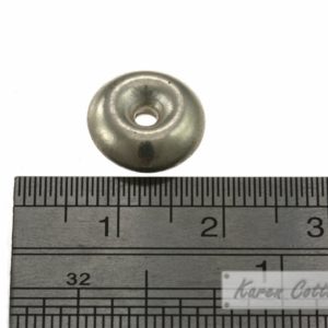 Alternative view of Karen Hill Tribe Silver Plain Donut Ring Bead : B35-002