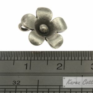 Alternative view of Karen Hill Tribe Silver Jasmine Flower Charm : C11-035