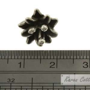 Alternative view of Karen Hill Tribe Silver Young Lotus Flower Charm : C11-082
