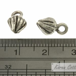 Alternative view of Karen Hill Tribe Silver Budding Daisy Flower Charm : C11-084