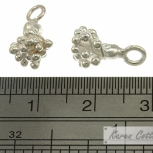 Alternative view of Karen Hill Tribe Silver Young White Pistil Charm : C11-090