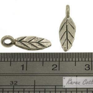 Alternative view of Karen Hill Tribe Silver Tiny Leaf Charm : C12-001