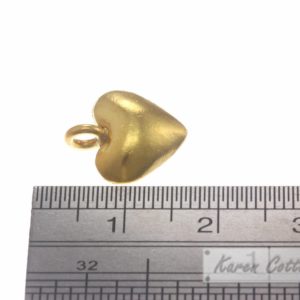 Alternative view of Karen Hill Tribe Silver Plain Heart Charm : C31-005G