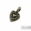 Karen Hill Tribe Silver Trinal Heart Flat Heart Charm : C31-032