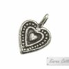Karen Hill Tribe Silver Tribal Flat Heart Charm : C31-038
