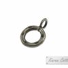 Karen Hill Tribe Silver Bullet Printed Wire Ring Charm : C32-011