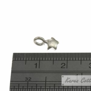 Alternative view of Karen Hill Tribe Silver Tiny Plain Star Charm : C32-015