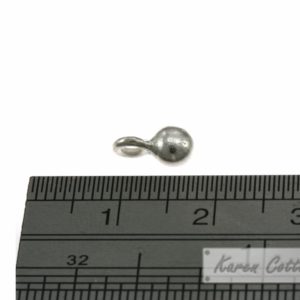 Alternative view of Karen Hill Tribe Silver Plain Solid Ball Charm : C32-020