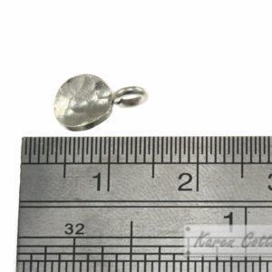 Alternative view of Karen Hill Tribe Silver Curve Hammered Round Charm : C34-003