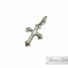 Karen Hill Tribe Silver Tiny Plain Flat Cross Charm : C37-007