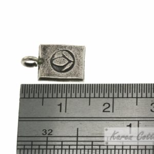 Alternative view of Karen Hill Tribe Silver Lilly Flower Rectangle Charm : C44-105