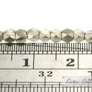 Alternative view of Karen Hill Tribe Silver Faceted Plain Cube Spacer : E11-005