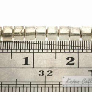 Alternative view of Karen Hill Tribe Silver Plain Cube Spacer : E11-008