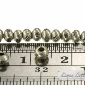 Alternative view of Karen Hill Tribe Silver Printed Solid Ball Spacer : E14-004