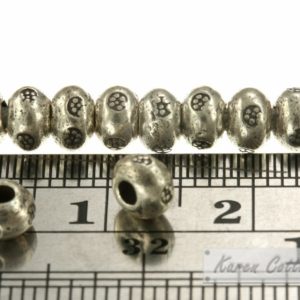 Alternative view of Karen Hill Tribe Silver Printed Solid Ball Spacer : E14-005