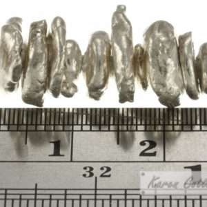 Alternative view of Karen Hill Tribe Silver Irregular Chip Bead : E19-007