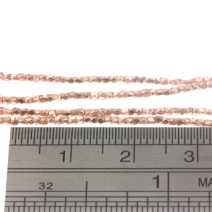 Alternative view of Karen Hill Tribe Silver 1.2mm Tiny Faceted Cube Spacer : Tri-color