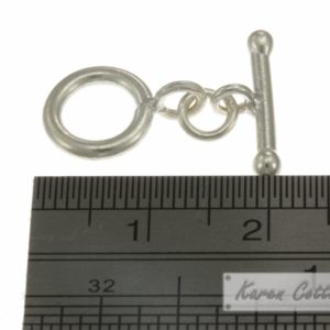Alternative view of Karen Hill Tribe Silver Plain Round wire Toggle : F12-001