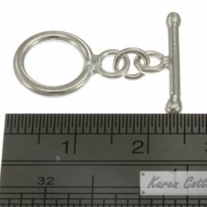 Alternative view of Karen Hill Tribe Silver Plain Round wire Toggle : F12-002