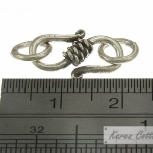 Alternative view of Karen Hill Tribe Silver Round Wire Tribal S Hook : F13-011