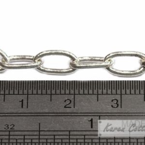 Alternative view of Karen Hill Tribe Silver Plain Wire Oval Chain : F21-013