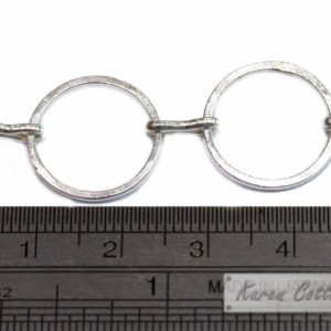 Alternative view of Karen Hill Tribe Silver Flat Plain Ring Chain : F21-020