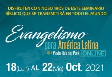 Invitación al Seminario Bíblico Mundial Online «Evangelismo para América Latina» con el pastor Ock Soo Park